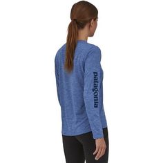 The Patagonia Capilene Cool Daily Graphic Long-Sleeve Shirt is the ultimate, do-it-all shirt for summer activities whether you're paddling out to catch some waves or heading out on a trail run. The recycled polyester fabric breathes well and dries quickly to keep you cool, and a Polygiene coating resists odors and keeps you smelling fresh after working hard. Upf 50+ Relaxed Fit Tops For Outdoor, Relaxed Fit Outdoor Tops Upf 50+, Relaxed Fit Outdoor Tops With Upf 50+, Upf 50+ Crew Neck Top For Outdoor Activities, Blue Long Sleeve Hiking Tops, Blue Long Sleeve Top For Hiking, Patagonia Long Sleeve Tops For Outdoor, Patagonia Blue Tops For Outdoor Activities, Upf 50+ Tops For Outdoor Activities