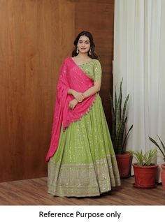 Black lehenga choli for women, faux Georgette lehenga with sequin work, designer wedding lehenga,designer lehenga for bridesmaid and gifting Lehengha details:-  Color: Green Fabric   : Faux Georgette  Work.    : Thread with Sequence  Size      : Up to 44 Inner.    : Micro Lehengha Type: Semi-Stitch Flair.    : - 3.5 meter and cancan with canvas Choli Details:- Fabric   : Faux Georgette  Inner    : Micro Work     :  thread with 9mm sequence  Size       : Up to 42 UN stich  Dupata details:- Fabric Black Lehenga Choli, Green Lehenga Choli, Lehenga Choli Designs, Bridesmaid Lehenga, Lehenga Choli For Women, Choli For Women, Black Lehenga, Georgette Lehenga, Lengha Choli