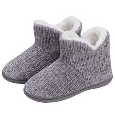 PRICES MAY VARY. SUPERIOR QUALITY CHENILLE UPPER-The plump fabric is Soft and Snug,give you Luxurious and delicate touch feeling,these cozy bootie slippers best advantage is comfort and warm. FUZZY MAN-MADE PLUSH LINING: These ankle bootie slippers has easy slip-on design, along with high-quality plush lining that encompasses your feet very well and offers soothing comfort,make you feel soft and breathable. NON-SLIP SOLE: The pliable and durable rubber sole makes the slippers perfect for indoor Slippers Fluffy, Boot Slippers, Bootie Slippers, Ladies Slippers, Women Boot, Cute Slippers, Winter Slippers, Fuzzy Slippers, Slippers For Girls