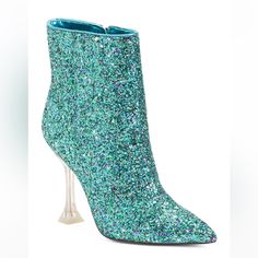 Nine West Color: Teal Sparkly Upper With A Clear Heel Style:Sparkle Dress Boots Glitter & A Clear Heel Size: Women’s Size 8 Medium Features: Glitter Embellishments 4” Heel Clear See Through Heel Pointy Toe Side Zipper New In The Box Smoke & Pet Free Home Shipping Daily: Monday - Friday Bundle Your Likes For A Private Offer Please Ask Questions Royal Blue Boots, Black Leather Cowboy Boots, Sequin Heels, Glitter High Heels, Brown Riding Boots, Black Knee High Boots, Blue Boots, Leather Heeled Boots, Suede Boots Knee High