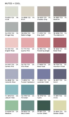 the color chart for different shades of paint