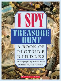 the book cover for i spy treasure hunt, which features pictures and words on it