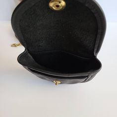 "Classic Vtg Coach Mini Belt/crossbody bag Black leather with brass hardware Snap button closure with a long 46\" detachable strap to be worn over shoulder or crossbody Measures: 5 1/2\"L, 5\"H, 2\"W Belt loops to attach to your belt as a fanny pack to be hands free Great for cards/ lipstick and small items Made in USA Cleaned, conditioned and ready to wear Questions? Just ask! More vtg coach styles/colors also available" Classic Crossbody Belt Bag, Classic Leather Coin Purse With Snap Closure, Classic Belt Bag With Gold-tone Hardware For Travel, Crossbody Bag Black, Oct 31, Vintage Coach, Mini Crossbody, Tiffany Blue, Black Cross Body Bag