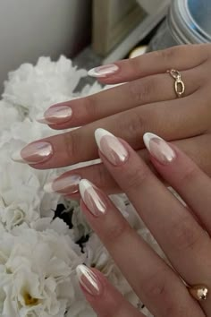 Bridesmaids Nails, Wedding Nails Design, Bride Nails, Neutral Nails, Nature Tattoos, Prom Nails, Nail Arts, French Manicure