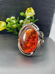 Baltic Amber Ring in sterling silver size 8 Materials: Silver 925, Baltic Amber Face of the ring: Height - 30mm, width -20mm Please note: Colors may vary slightly due to monitor display settings. Items in the photograph are not actual size. Closeup photos are taken. Please read the measurements. Thank you for visiting! PLEASE VISIT MY OTHER SHOP FOR UNIQUE HANDCRAFTED ARTISAN JEWELRY https://www.etsy.com/shop/AlenaZenaJewelry Amber Ring, Gift For Woman, Handcrafted Artisan Jewelry, Baltic Amber, Gemstone Ring, Rings Statement, Artisan Jewelry, Ring Gift, Statement Rings