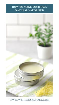 A soothing and petroleum-free version of the classic over-the-counter cough and cold vapor rub. #vaporrub #wellnessmamarecipes Natural Vapor Rub, Homemade Vapor Rub, Vicks Vapor Rub, Holistic Recipes, Rosemary Essential Oil, Vapor Rub, Herb Recipes, Rub Recipes