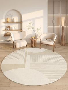 Material: Polyester Create a serene and inviting atmosphere with the Natural Harmony Round Rug. Featuring a soft cream base with elegant, curved line patterns, this round rug brings a sense of balance and calm to any room. Its gentle design and neutral tones make it a perfect fit for minimalist and bohemian spaces, adding warmth and a natural touch to your decor. Goblincore Room, Dark Room Decor, 90s Room, Fairycore Room, Pastel Bedding, Light Academia Room Decor, Bohemian Room Decor, Artsy Room Decor, Room Decor Grunge