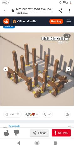 an image of a wooden structure on the app store's facebook page for minecraft