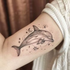 Dolphin Tattoo Art Kit Tattoo Sizes, Electric Tattoo, Tattoo Background, Mehndi Patterns, Space Tattoo, Dark Tattoo, Family Tattoos