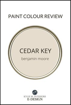 the cedar key paint color is shown in white and has a black border around it