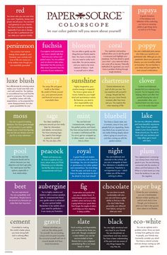 the color scheme for paper source colorscope