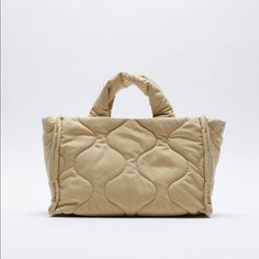 Quilted Details Always Chic... Perfect Size For Everyday Use... Zipper Closure To Keep Items Secure Cheap Zara Bags For Everyday Use, Cheap Zara Tote Bag, Zara Beige Bag, Beige Quilted Shoulder Bag For Shopping, Zara Beige Shoulder Bag For Shopping, Zara Tote Shoulder Bag For Spring, Zara Beige Bag For Shopping, Zara Beige Bags With Large Capacity, Zara Beige Tote Bag