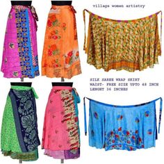 ad eBay - Find many great new & used options and get the best deals for Indian Skirts Women Wrap Around Rapron Silk Sari Long Skirt 30 Pc Wholesale Lot at the best online prices at eBay! Free shipping for many products! Silk Skirts, Magic Wrap, Sari Skirt, Flamenco Skirt, Long Wrap Skirt, Silk Wrap Skirt, Indian Skirt, Sari Design, Estilo Hippy