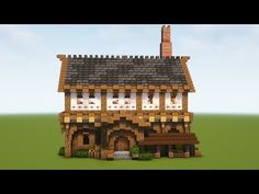 a small house made out of wood and bricks