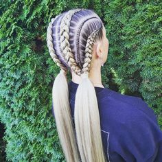 Braided Hairstyles For White Women, Cornrow Hairstyles White, White Girl Cornrows, Braids For White Women, Beyoncé Hair, Hair Hashtags, Cornrows With Extensions, Two Cornrow Braids, White Girl Braids