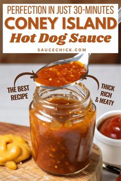 Classic Coney Sauce Recipe Coney Sauce Recipe, Hot Dog Game, Coney Dog Sauce, Hot Dog Sauce Recipe, Coney Sauce, Hot Dog Chili Sauce, Hot Dog Sauce, Kitchen Witch Recipes, Homemade Sauce Recipes