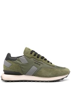 fern green panelled design suede panelling leather trim contrasting branded heel counter embroidered logo to the side logo-debossed tongue round toe branded insole fleece lining flat rubber sole Green Suede Sporty Sneakers, Green Suede Sneakers With Boost Midsole, Green Suede Sporty High-top Sneakers, Casual Green Sneakers With Embossed Logo, Green Leather Sneakers For Jogging, Green Suede Sneakers With Contrast Sole, Green Leather Sneakers With Embossed Logo, Green Sporty Sneakers With Textured Sole, Green Leather Sneakers With Vulcanized Sole