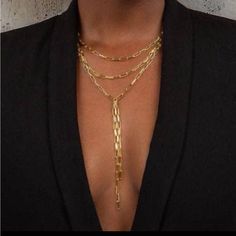 18 Karat Gold Plated Stainless Steel Layered Necklace. Water Resistant. Brand New Boutique Layered Gold Necklaces, Gold Necklaces, Gold Necklace Layered, Layered Necklace, Layered Necklaces, Womens Jewelry Necklace, Gold Plate, Gold Necklace, Water Resistant