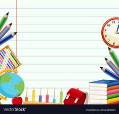 an image of stationery with pencils and school supplies