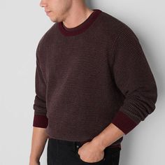 This mutual weave men's big and tall waffle knit sweater is a cozy layer you'll want in your wardrobe for cold days. Made from a textured cotton-knit, this pullover has a relaxed classic-fit, a crew neck and ribbed trims. Wear it over a shirt or standalone with jeans. Closure Type: Pullover HeadFit: Classic FitNeckline: Crew NeckSleeve Length: Long SleeveApparel Length: 26 Inches - FrontFiber Content: 60% Cotton, 40% PolyesterFabric Description: KnitCare: Machine Wash, Tumble DryCountry of Orig… Tall Sweater, Sweater Outfits Men, Waffle Knit Sweater, Large Sweaters, Long Sleeve Pullover Sweater, Mens Crew Neck, Big And Tall, Waffle Knit, Mens Big And Tall