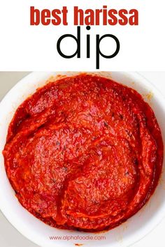 the best marinara dip recipe in a white bowl