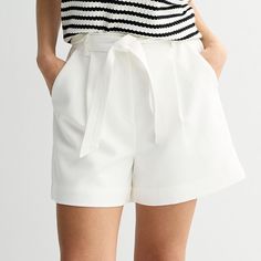 Give your warm weather wardrobe a fashionable update with these women's twill belted shorts from Draper James.Click on this WOMEN'S GUIDE to find the perfect fit and more!Give your warm weather wardrobe a fashionable update with these women's twill belted shorts from Draper James. Click on this WOMEN'S GUIDE to find the perfect fit and more!FEATURES Button closure & zipper fly Back-elastic waistband Coordinating self tie belt 2 side pockets Twill construction Fully linedFIT & SIZING 4-in. inseam Draper James, Customer Appreciation, Belted Shorts, Bottom Clothes, Tie Belt, Warm Weather, Elastic Waistband, Straight Leg, Perfect Fit