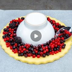 a video demonstrating how to make a cranberry and berry tart dish for dessert