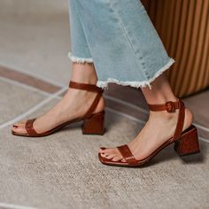 Virginia Women's Metal Buckle Heeled Sandal | Ultrasellershoes.com – Ultra Seller Shoes Office Shoes Women, Lady Shoes, Fashion Shoes Sandals, Womens Prom Dresses, Skirt And Sneakers, Mens Boots Fashion, Buckled Heels, Formal Shoes For Men, Women Sandals