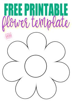 the free printable flower template for kids