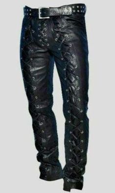 Men'S LEATHER PANTS  Laced Up Nero Biker 100% Originala Product Description Claw International are leading manufacturers of all kinds of Leather Products. We believe in customer satisfactions, cooperation and innovation. We have been working for over 10 years and are professionals in our field. Information about Leather Jackets are given below: Product Type: Leather Pants/Trouser Material: Cow-Hide Leather Technics: Zipper Feature: Comfortable/ Durable/ Breathable Color: All Available Sizes: All Available Important Note:Please See Our Size Chart Carefully Before Placing a Order And Tell Required Size In Message Or Buyer Note.We Also Make Order on Customized Buyer Required Size Our Advantages 10 years experience Quality guarantee 24-hour service Packing & Delivery Custom packaging Each prod Mens Leather Pants, Mens Trousers, Cowhide Leather, Mens Pants, Leather Men, Leather Pants, Leather Jacket, Lace Up, Trousers