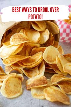 Best Ways To Drool Over Potato!  | hungrito Diy Potato Chips, Air Fryer Potato Chips, Potato Chip Recipes, Low Carb Chips, Best Chips, Dried Potatoes, Homemade Chips, Zucchini Chips, Snack Craving