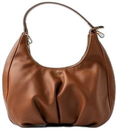 Elegant Cognac Hobo Bag For Office, Elegant Brown Textured Leather Hobo Bag, Elegant Formal Cognac Hobo Bag, Chic Hobo Bag With Leather Backing, Elegant Brown Soft Leather Hobo Bag, Elegant Brown Hobo Bag With Soft Leather, Elegant Evening Hobo Bag With Leather Backing, Elegant Brown Hobo Bag For Work, Leather Crossbody Purse