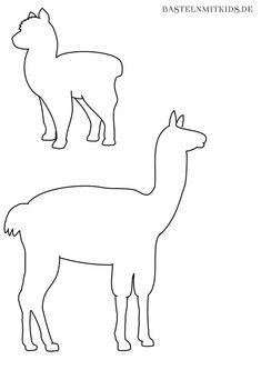 an animal that is in the shape of a llama and another animal to color