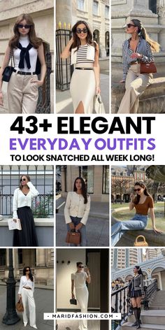 Struggling to look snatched every day without overthinking your wardrobe? I’ve put together 43+ elegant everyday outfits that are perfect for every vibe—whether it’s chic business casual outfits for women, a stylish airport outfit, or a classic old money outfit for an elegant day out. These outfit ideas are versatile enough for office looks, vacation outfits, or even your next party outfit. Say goodbye to outfit dilemmas and hello to effortlessly polished looks! Check out the blog now and save these outfit ideas for your weekly inspiration! Weekly Inspiration, Chic Business Casual, Money Outfit, Airport Outfit, Vacation Outfits, Polished Look