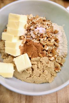 a bowl filled with different types of food