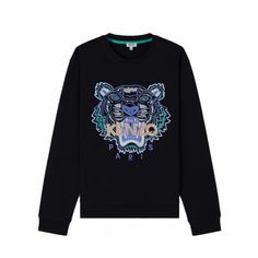 Brand New, Never Worn. 100% Cotton 100% Authentic Shoulder To Bottom Is 23 Inches Pit To Pit Is 19 Inches Outer Sleeve From Arm Hole Is 24 Inches Kenzo Tiger Sweatshirt In Black And Purple. Made From Soft Cotton And Boasting The Label’s Signature Tiger Motif To The Front, This Kenzo Tiger Sweatshirt Is Hallmarked By Elite Craftsmanship And Acute Attention To Detail. The Sweatshirt Itself Comes With A Ribbed Crew Neck And Cuffs, Ensuring A Streamlined Sleek Fit, While The Varied Colour Palette Of The Tiger Design Draws The Eyes In Instantly. Kenzo Tiger Sweatshirt, Beaded Sweatshirt, Crop Sweatshirt Hoodie, Kenzo Sweater, Kenzo Sweatshirt, Tiger Hoodie, Kenzo Tiger, Sequined Sweatshirt, Black Crewneck Sweatshirt