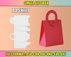 small gift box paper bag templates for crafting and diy projects with free printable cut file