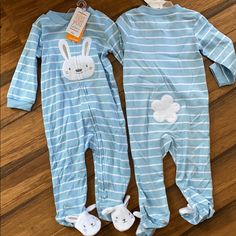 Super Cute To Wear Zipper Onesie, Bunny Feet Playful Blue Long Sleeve Onesie, Casual Blue Onesie For Playtime, Playful Blue Sleepwear For Spring, Cotton Blue Onesie For Bedtime, Casual Long Sleeve Blue Onesie, Cute Blue Onesie For Sleepover, Playful Blue Onesie For Sleepover, Blue Long Sleeve Onesie For Playwear, Casual Blue Onesie For Playwear