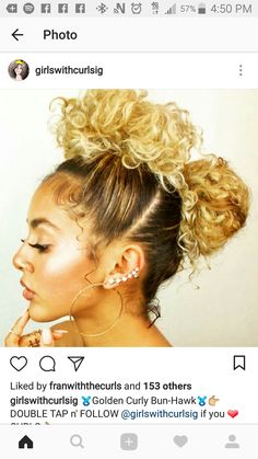 Dunner Wordend Haar, Double Buns, Hairstyles Videos, Updo Hairstyles, Penteado Cabelo Curto, Hair Photo, Short Curly Hair, Curly Girl