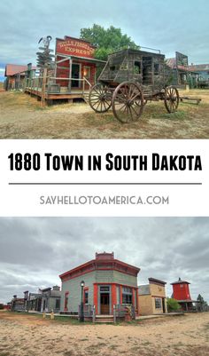 an old town in south dakota with the words, 1800 town in south dakota