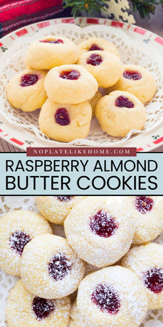 Check out how to make these best raspberry almond thumbprint cookies! Easy raspberry cookies made with a melt-in-your mouth butter cookie recipe flavored with almond extract and raspberry jam! Oh yeah! You need these! What's not to love? Raspberry And Almond Shortbread Thumbprint Cookies, Raspberry Jam Thumbprint Cookies, Jam Thumbprint Cookies Ina Garten, Italian Raspberry Cookies, Almond Flavored Cookies Recipes, Christmas Raspberry Cookies, Simple Almond Cookies, Raspberry Filled Almond Cookies, Raspberry Thumbprint Cookies Easy