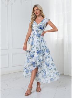 JJ's House No Ruffle Floral Print Chiffon Asymmetrical Midi V-Neck Spring Summer A-line Faux Wrap Dresses Yes White S Height:5.7ft(174cm) Bust:33.5in(85cm) Waist:26in(66cm) Hips:36in(91cm) Dress. #JJ's House #No #Ruffle #FloralPrint #Chiffon #Asymmetrical #Midi #VNeck #Spring #Summer #Aline #FauxWrapDresses #Yes #White #S #Dress Spring Chiffon Dress With Asymmetrical Hem, Chic Asymmetrical Chiffon Dress For Spring, Fitted Asymmetrical Chiffon Dress For Spring, Spring Asymmetrical Fitted Chiffon Dress, Elegant Asymmetrical Chiffon Dress For Spring, Spring Asymmetrical Chiffon Dress, Asymmetrical Midi Dress, Wrap Dresses, House No