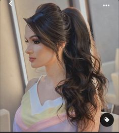 Stylish Ponytail, Long Hair Ponytail, Hair Up Styles, Sleek Ponytail, Bad Hair, Wedding Things, Bride Hairstyles