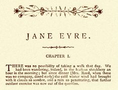 the title page for jane eyre's novel