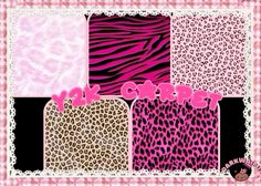 pink and black animal print paper pack