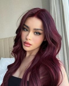 Burgandy Hair, Wine Hair Color, Plum Hair, Wine Red Hair, Wine Hair, Red Hair Inspo, Hair Color Burgundy, Red Heads, Pretty Hair Color