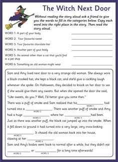 the witch next door worksheet with pictures and words to help students understand what they are