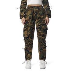 Smoke Rise RED Windbreaker Multi Bungee Joggers - Wood Camo New York Streetwear, Everyday Outfits, Camo, High Rise, Wood, Pants, Color, Trousers