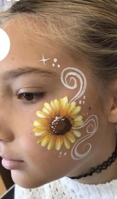 Back To School Face Paint, Kids Fall Face Painting Ideas, Simple Flower Face Paint, Medieval Face Paint Ideas, Face Painting Designs Flowers, Fall Themed Face Paint, Cartoon Face Painting, Face Painting Sports, Face Painting Fall Festival