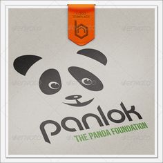 the panda foundation logo is shown with an orange ribbon hanging from it's neck